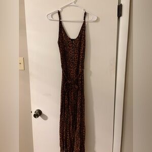 American Eagle Outfitters Brown Leopard Maxi Dress